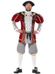 Smiffy's Men's Henry VIII Deluxe Costume, Multi, X-Large