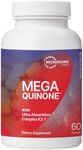 Microbiome Labs MegaQuinone - Vitamin K Supplement with Vitamin K2 MK7 + Vitamin K1 - with Chelated Magnesium + Zinc for Improved Absorption (60 Capsules)