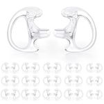 Zeadio Earmould Earpiece Earbud Earplug for Two-Way Radio Coil Tube Audio Kits (Clear, Pair of 16)