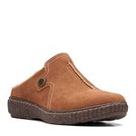 Clarks Womens Collection Mule, Dark Tan S, 9.5 US