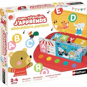 Nathan - Mon premier j'apprends Abécédaire parlant - jeu intéractif - apprendre l'alphabet - reconnaitre les lettres - enrichit le vocabulaire - Dès 2 ans, Multicolors