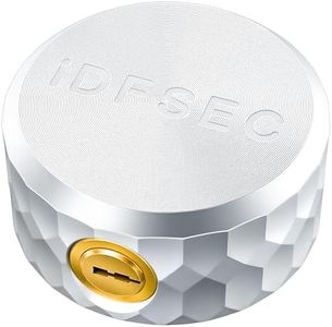 iDFSEC Heavy Duty Aluminum Puck Lock – Hidden Shackle High Security Padlock for Trailers, Trucks, Vans, Containers & Storage Units (4 Keys)