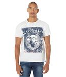 Buffalo David Bitton Men's Nansen Buffalo Eagle T-Shirt, White Su22, XXL