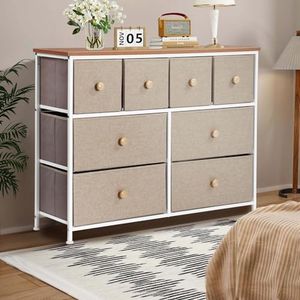 Luxsuite Chest of 8 Drawers Tallboy Cabinet Dresser Closet Organizer Bedroom Organiser Living Room Furniture Oak