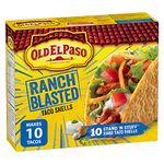 Old El Paso Ranch Blasted Flavour Stand N Stuff Taco Shells, Box Includes 10 Stand N Stuff Hard Taco Shells, 153 Grams Package