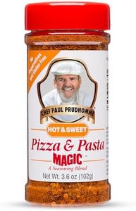 Chef Paul Magic Seasoning Blends Pizza & Pasta Magic Hot & Sweet | Italian Seasoning | Parmesan Cheese & Herbs Blend | No Added Salt & Preservatives | Perfect for Pizza, Pasta, Salads | 3.6 Oz (102 g)