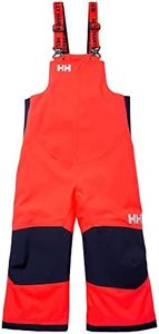 Helly-Hansen Kids Rider 2 Insulated Waterproof Windproof Breathable Bib Ski Pants, 247 Neon Coral, 4