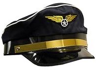 Forum Novelties Men's Novelty Adult Pilot Hat, Navy, One Size