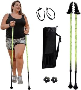 York Nordic Big and Tall Motivator Walking Poles for Balance and Rehab - 2 Pieces - Strong Push Button Locks, Detachable Rubber Feet, Travel Bag - for Heights 4' up to 7' feet and Weights up to 500lbs