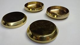 Foam & Upholstery Warehouse Round Brass Castor Coaster/Cup 2" (50mm) Pack Of 4