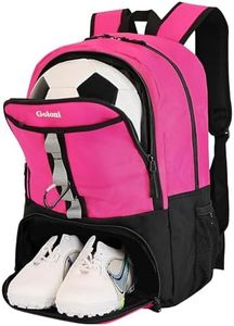 Goloni Youth Soccer Bag,Basketball Bag with Ball Compartment & Shoe Compartment,Backpack for Football Volleyball Basketball