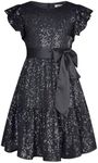 GRACE KARIN Girls Birthday Party Dress Size 10 Sparkle Fancy Formal Pageant Graduation Dresses Black