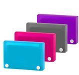 3" X 5" Index Card Case Holds 100 Cards Includes Business Card/Index Holder and 5 Tab Dividers with Sticker Tabs Comes in Assorted Color – (Pack of 4) by (Emraw)