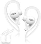 Silicone Soft Anti-Slip Sport Ear Hooks, 1 Pair Compatible with AirPods Pro 3 2 1 Gen, Multi-Dimensional Adjustable Anti-Drop Ear Holder Protective Accessories Tips (White)