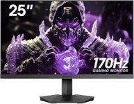 KOORU Gaming Monitor 24.5-inch, 170Hz FHD 1080p Computer Monitor, 1ms GTG, 125% sRGB, Adaptive G-Sync, FreeSync Premium, 3 Sides Frameless, DisplayPort, HDMI x 2(HDMI Cable Included), 25E3A