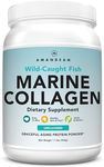 AMANDEAN Premium Anti-Aging Marine Collagen Peptides Powder. 500g Wild-Caught Hydrolyzed Fish Collagen Supplement. Type 1 & 3 Collagen Protein. 18 Amino Acids for Skin, Hair, Nails.