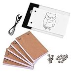 Flip Book Kit, with Light Pad LED Light Box Tablet 300 Sheets Drawing Paper Flipbook with Binding Screws for Drawing Tracing Animation Sketching Cartoon Creation