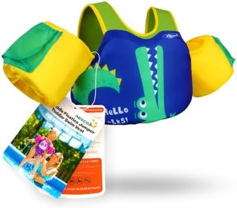 AEOCOO Puddle Float Jumper 20-30-50-60-70 Pounds, Toddler Swim Vest for 1-3-5-6-9 Years Old, Pool Floats with Swimming Arm Floaties Swim Jacket for Kids Swimmies, Boys, Girls, Niños, Crocodile