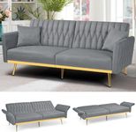 ACMEASE 70” Velvet Futon Sofa Bed w