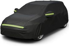 Favoto Car Cover Waterproof All Weather for Automobiles, 6 Layers Heavy Duty Outdoor Rain Dust Snow Sun Protection with Windproof Straps Universal Fit for Hatchback Length up to 171"