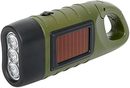 NANDEYIBI Lampe torche LED portable à énergie solaire avec manivelle dynamo pour camping, alpinisme et tente
