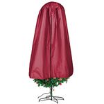 Upright Christmas Tree Storage Bag, Premium Christmas Tree Cover with Drawstring, Christmas Tree Dust Cover, Holiday Tree Covers, Tear Proof Material Christmas Tree Bags (Red # for 6ft Tree)