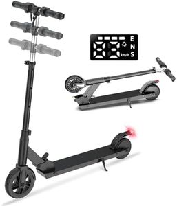 Electric Scooter for Kids 7" Solid Tire Foldable Kids Electric Scooter for Age 6-16 with Dual Brakes 3 Speed Mode Up to 18 KM/H Motor 150W Range 10-15KM E Scooter Kid Adjustable Handlebar(Black)