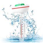 Floating Pool Thermometer, Large Size Easy Read for Water Temperature with String for ice Bath& Swimming Pools and Cold Plunge(Ship