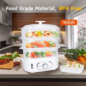 Aigostar Electric Food Steamer, 3-Tier – Healthy Cooking Appliance