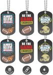 Inkstone (6-pack) Football Motivational Dog Tag Necklaces - Football Gifts in Bulk for Football Team Uniform Accessories - Football Party Favors Sports Prizes Awards Men And Women