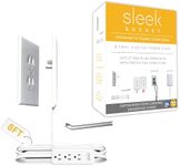 Sleek Socket No Shock Child Protector, Outlet & Plug Concealer with Protective Cord Clips, 8-Foot Flat Extension Cord with Multiple Outlets, Baby Proofing Outlet Cover, No Access To Dangerous Cords