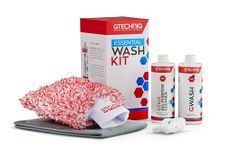 Gtechniq Essential Wash Kit for Cars, Car Washing Kit with Car Shampoo, Wheel Cleaner, Microfibre Car Wash Mitt and Microfibre Towel, Car Accessories for Highly Effective Cleaning