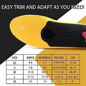 VALSOLE Orthotic Insoles, Blue – UK12 Arch Support Inserts