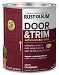 Rust-Oleum 369385 Advanced Dry Door & Trim Paint, Quart, Satin Cranberry