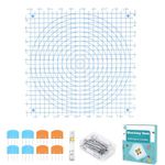 Knitiss 4-Pack Blocking Mats for Knitting & Crochet, Extra Thick Blocking Boards with Grids, 32x32cm Reusable Crochet Blocking Board and Pins