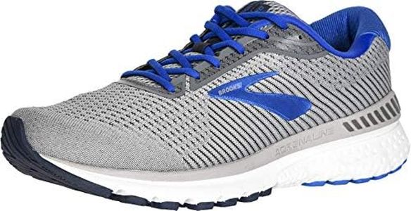 Brooks Mens Adrenaline GTS 20 Running Shoe - Grey/Blue/Navy - D - 11.5