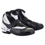 Alpinestars SMX-1 R V2 Mens Vented Leather Motorcycle Boots Black/White 46 EUR