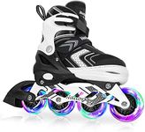 Nattork Adjustable Inline Skates for Kids,Boys Girls Roller Skates with Light up Wheels