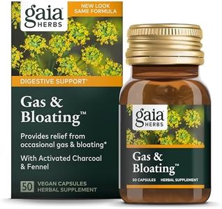 Gaia Herbs Gas & Bloating - Provides Relief from Occasional Gas and Bloating - with Activated Charcoal, Fennel, Chamomile, Cumin, and Peppermint Leaf Essential Oil - 50 Vegan Capsules (25-Day Supply)