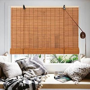 ALIMOO Bamboo Blinds, Bamboo Roll Up Shades for Windows, Light Filtering Bamboo Roller Shades for Indoor Outdoor Home Patio Porch 24W*72L