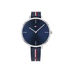 Tommy Hilfiger Women's Quartz Stainless Steel and Silicone Strap Casual Watch, Color: Navy (Model: 1782154), Navy, Quartz Watch