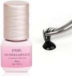 Sensitive Open Eyes Lash Cluster Glue 3s Strong Hold Long Lasting for 2 Weeks, Waterproof Eyelash Adhesive for Sensitive Eyes & DIY Individual & Clusters & Semi-Permanent Lash Extensions (5ml Black)