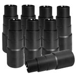 8Pcs Universal Vacuum Hose Adapter, Vacuum Clearner Adapter for Power Tools, Dust Extraction Hose Conversion Adaptor, for Grinding Machine, Circular Saw, Table Saw, 4-Layer Croppable Reducer