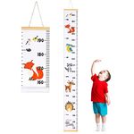 Xinzistar Height Chart for Kids Canvas Wall Hanging Growth Chart Nursery Height Measuring Ruler for Baby Boys Girls Children Bedroom Decoration (Animals)