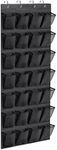 Over The Door Shoe Organizers 28 Durable Mesh Pockets Hanging Shoe Organizer Shoe Rack For Closet Entryway Bedroom Bathroom Pantry Shoe Holder, Men Sneakers, Women High Heeled Shoes, Flip Flops Black