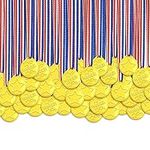 100 Pieces Medals for Children Winners Plastic Medals Awards for School Sport Day or Mini Olympics Event