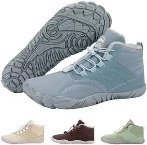 Hike Footwear Caspar Pro HF - Non-Slip and Comfortable Winter Barefoot Shoes Provide Warmth and Support, Walking Boots for Women Men Unisex Light Blue