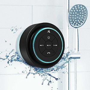 XLeader SoundAngel Mate - Premium 5W Shower Speaker IPX7 Certified Waterproof Bluetooth Speaker with Suction Cup, 3D Crystal Sound & Bass, Perfect Mini Wireless Speakers for iPhone iPad Pool Bathroom