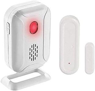 GREENCYCLE Wireless Door Open Chime (Operating Range - 918FT,36 Chime Tunes,4 Volume Levels,LED Flashing Light) 1 Magnetic Door Alarm Sensor, 1 Receiver Battery Operated