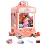 Neroyaner Mini Claw Machine for Kids Cute Rabbit Shape USB DIY Grabber Machine Battery Powered Home Mini Vending Machine for Children, Style 1